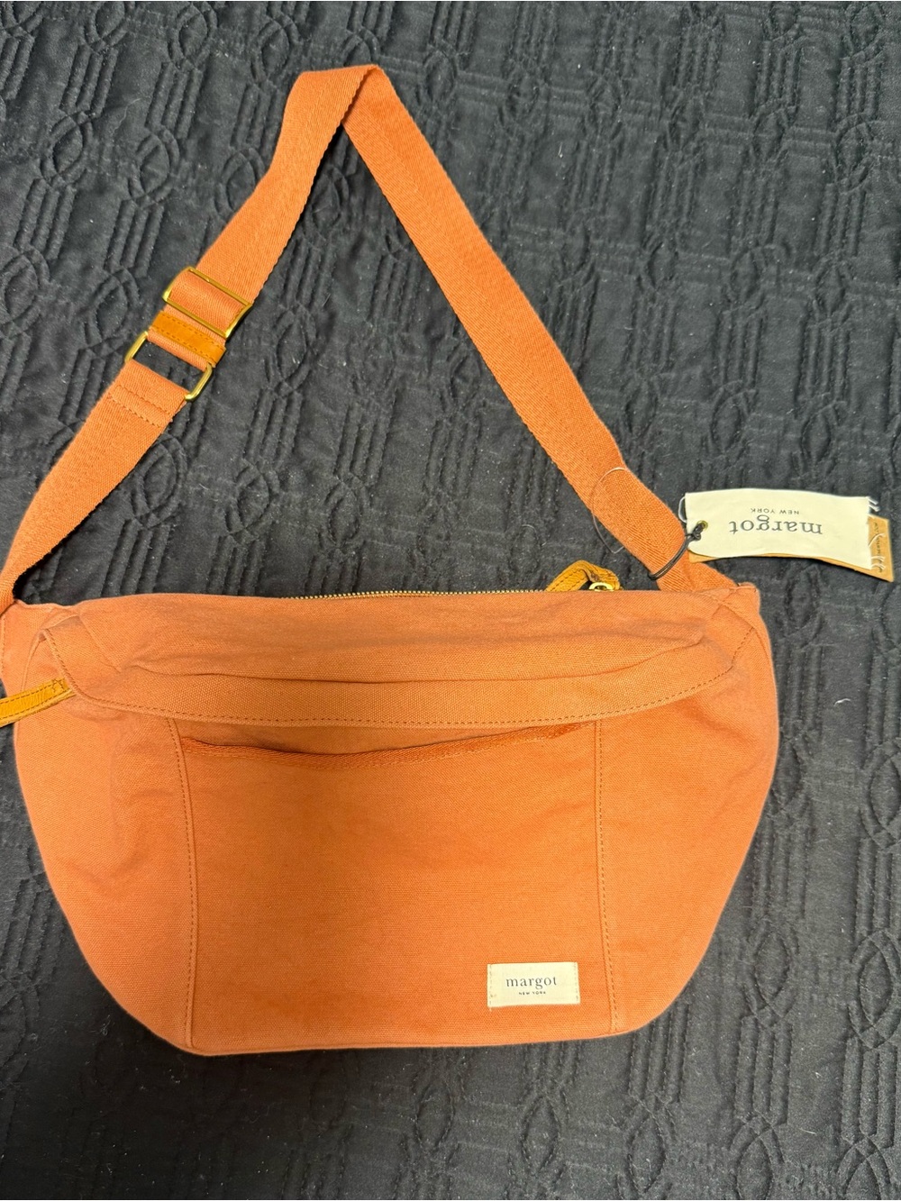 margot Canvas Crossbody Bag in Orange